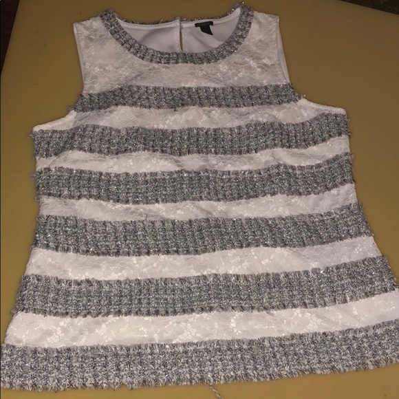 J. Crew Fringey & Lace Tank Top Sz M - Picture 5 of 5